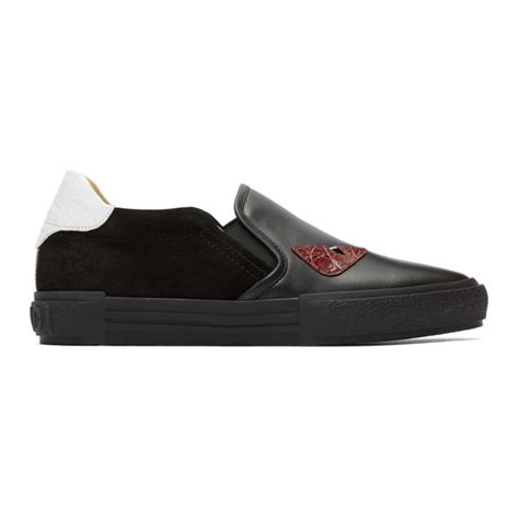 fendi black bag bugs slip on sneakers|fendi peekaboo snakeskin.